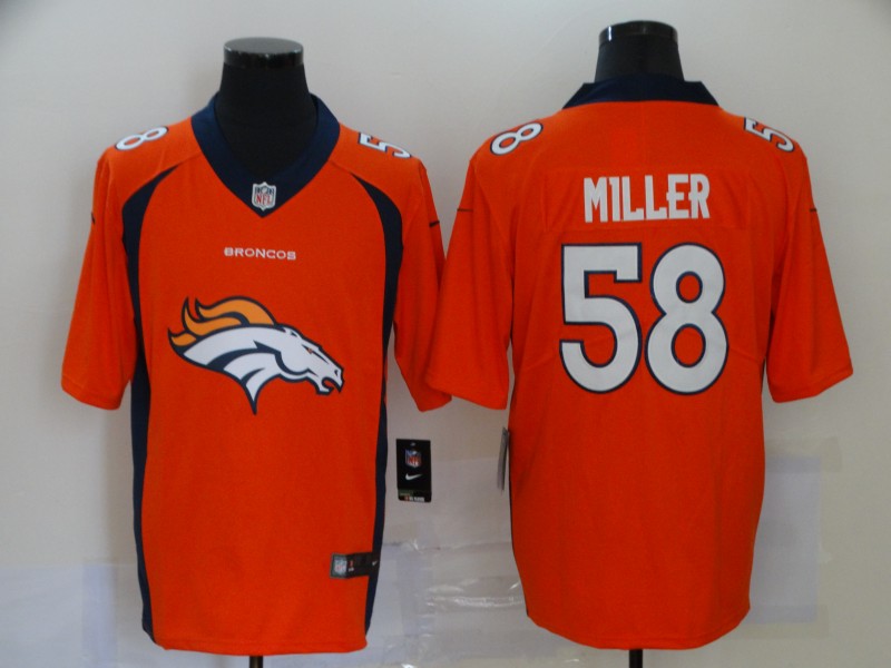 Men Denver Broncos 58 Miller orange Nike Vapor Untouchable Limited Player NFL fashion Jerseys 9